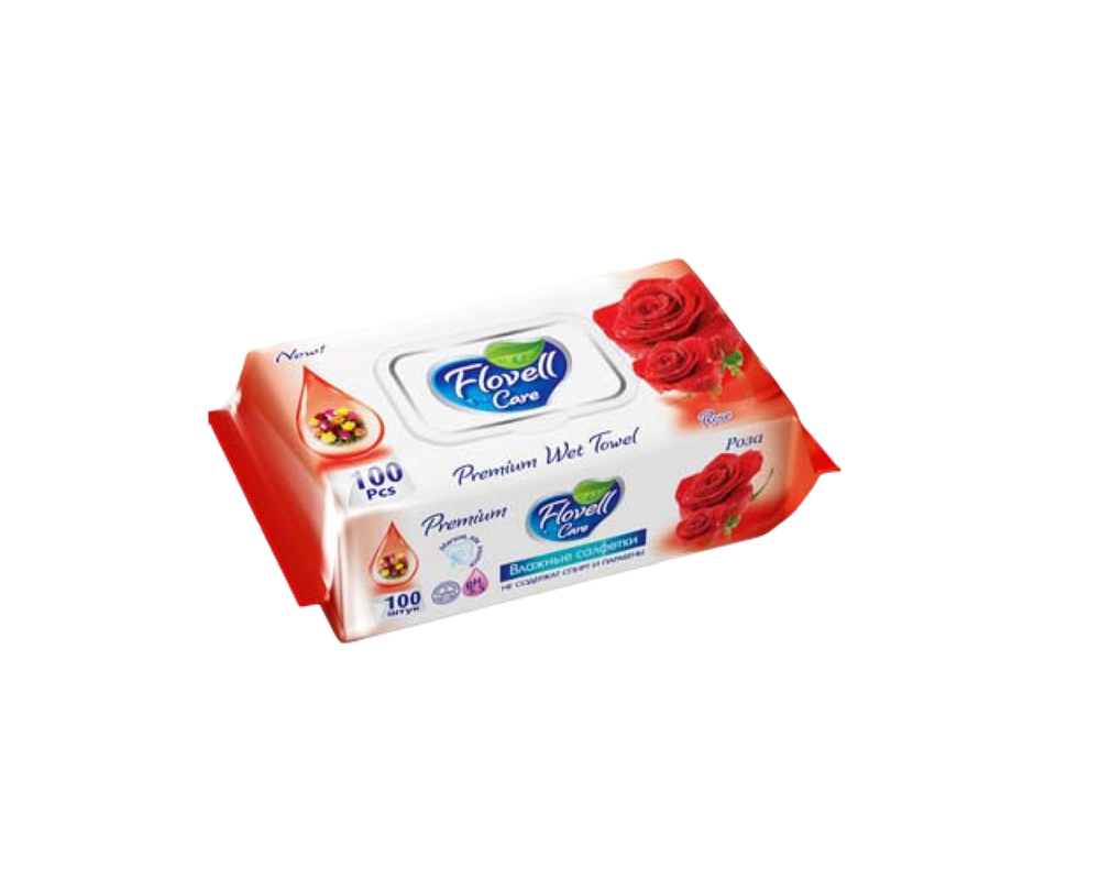 Салфетки Влаж.Flovell Care Роза 120шт