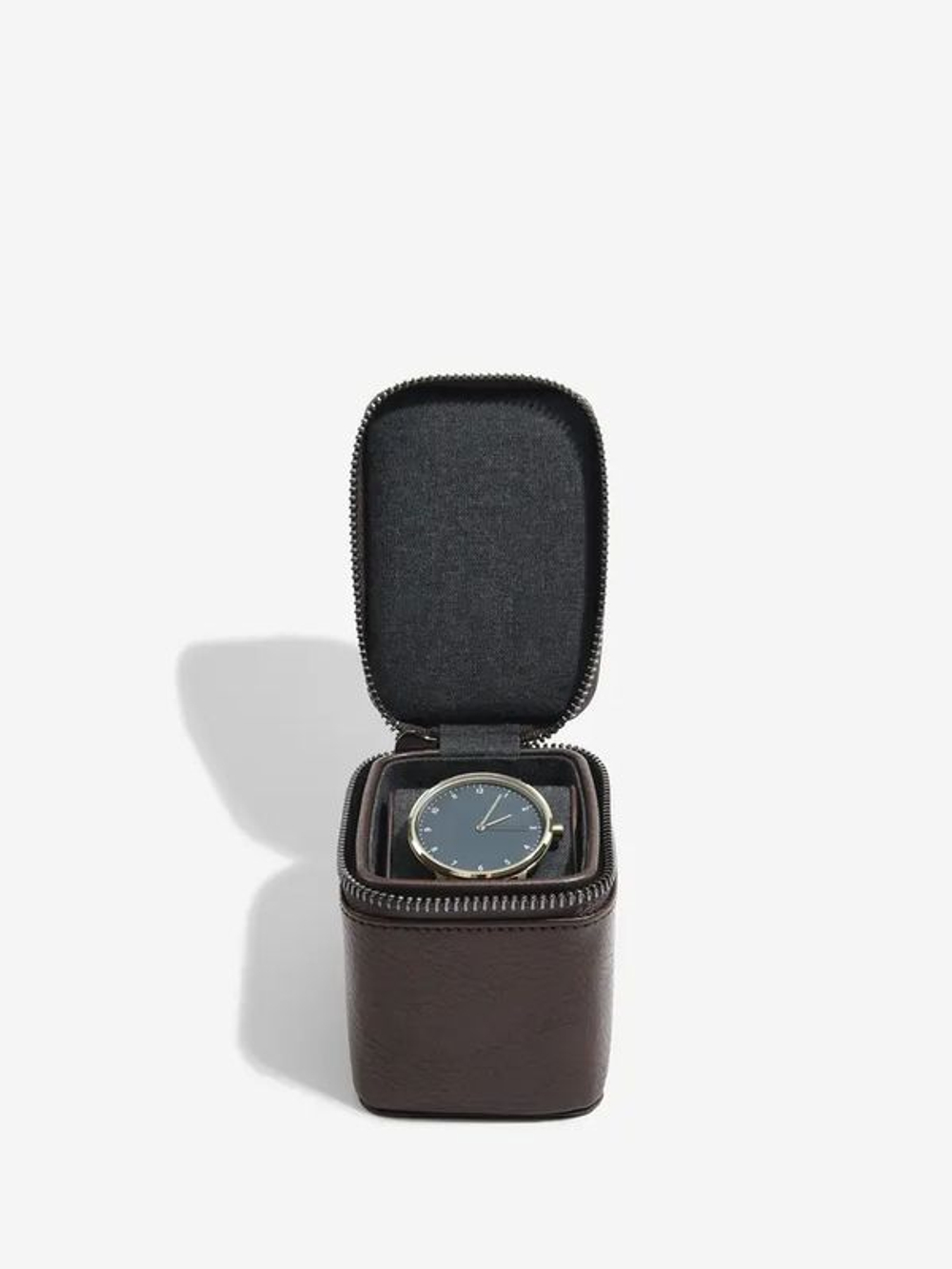 Stackers Сумка для хранения часов Zipped Travel Watch Box, черная