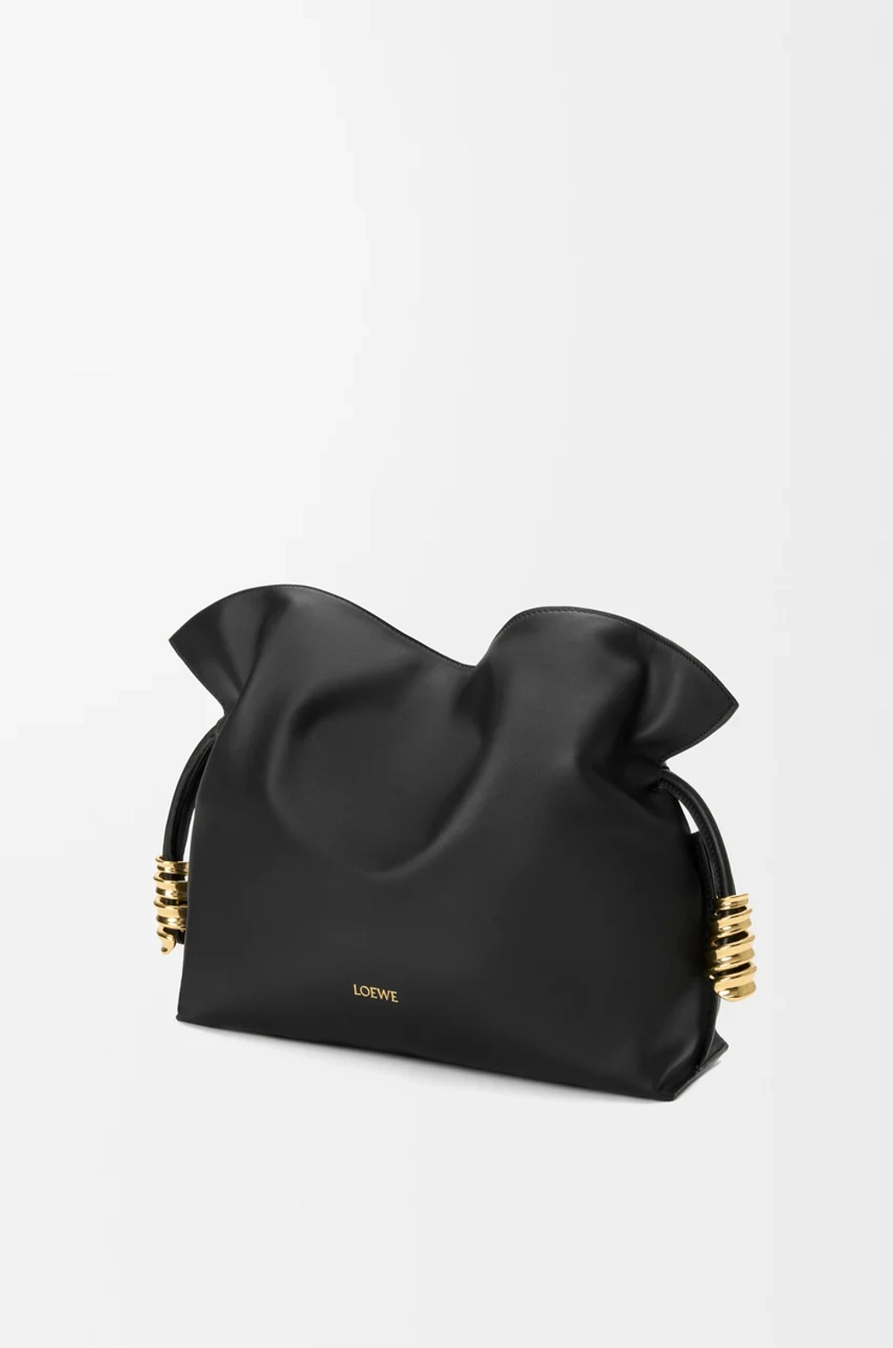 Loewe Сумка-клатч среднего размера Coil Flamenco из телячьей кожи наппа, черный