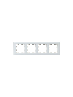 Рамка 4-м BRITE РУ-4-2-БрБ стекло бел. IEK BR-M42-G-K01