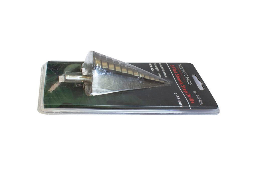 Сверло ступенчатоеHSS4241( 5-65мм)в блистере RockForce##Rock FORCE RF-44742A