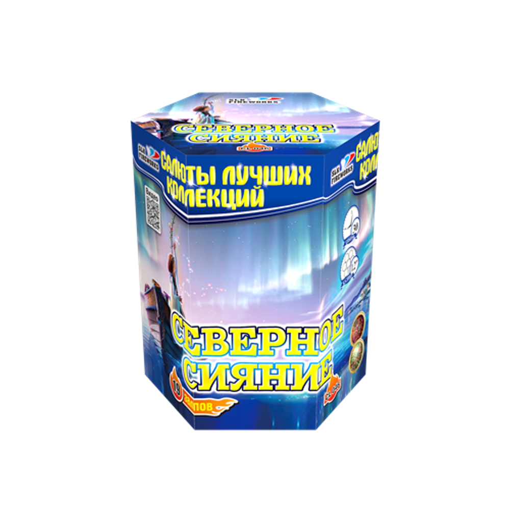 Фейерверк, батарея салютов Северное сияние 19 х 1,2"