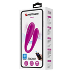 Лиловый вибратор для двоих с управлением через приложение Pretty Love Vibrator August BI-014582HP