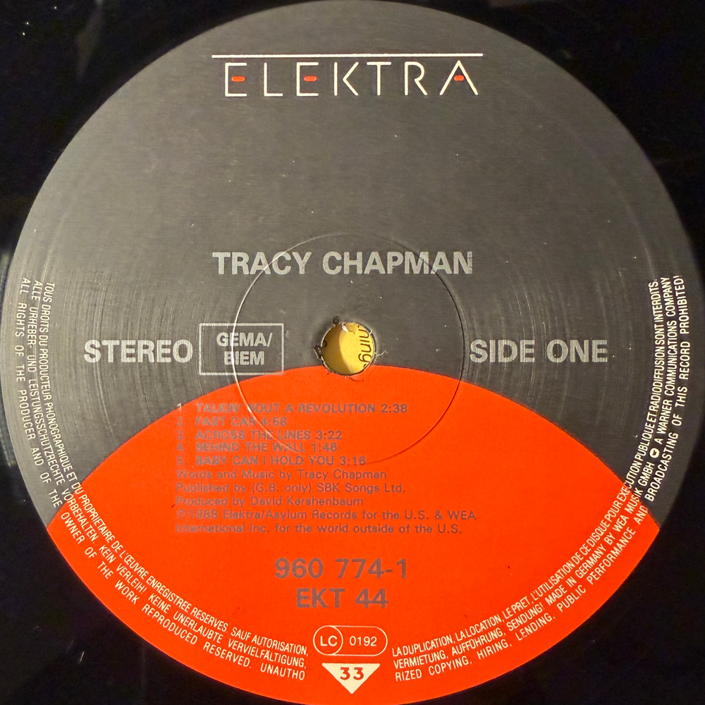 Tracy Chapman – Tracy Chapman (Германия 1988г.)