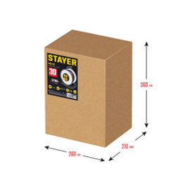 STAYER PRO-315, КГ, 3 x 1.5 мм2, 30 м, 3700 Вт, IP44, силовой удлинитель на стальной катушке (55077-30)