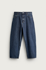 ДЖИНСЫ TAPERED WIDE FIT В ПОЛОСКУ — ZARA