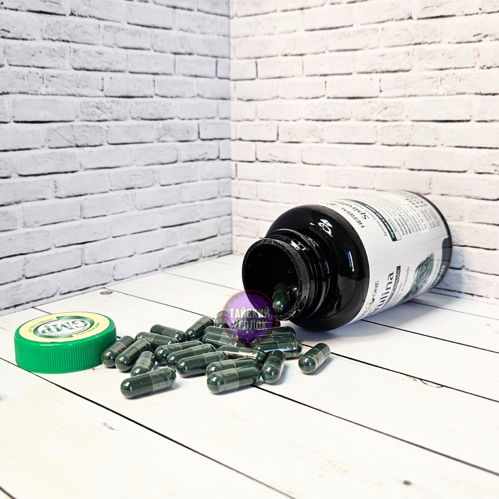 Капсулы Spirulina Capsule Herbal One Спирулина для ЖКТ 100 капс.