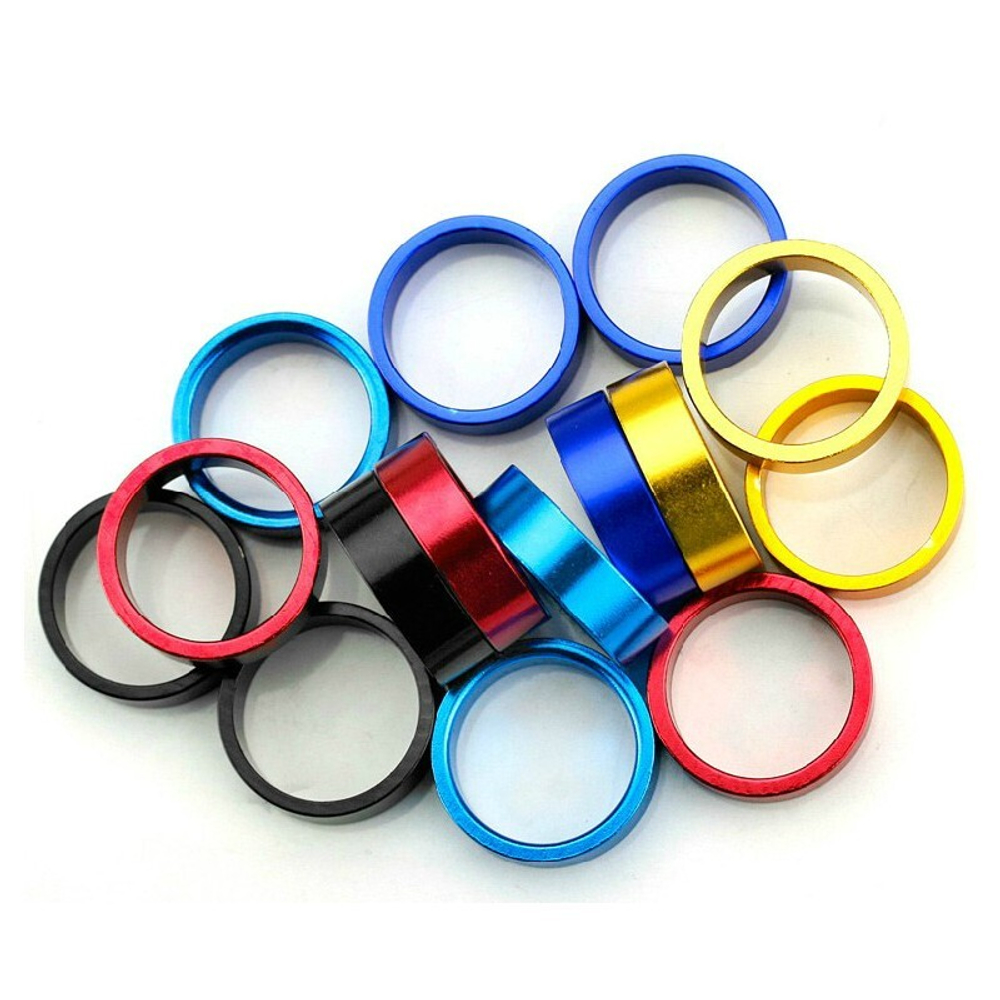 Кольцо проставочное на рулевую колонку 1-1/8", 5mm,(синее)