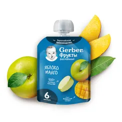 Пюре Gerber Яблоко-манго с 6 мес 90 г