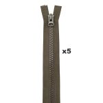 Молния трактор Т8 (8 мм) 2 зам., разъем., 100 см, 078 т.хаки, 5 шт