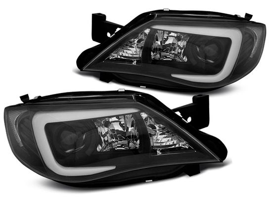 Передние фары tube black для Subaru Impreza III GH