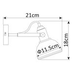 Спот Arte Lamp MARTIN A5213AP-1WG, 1хE14