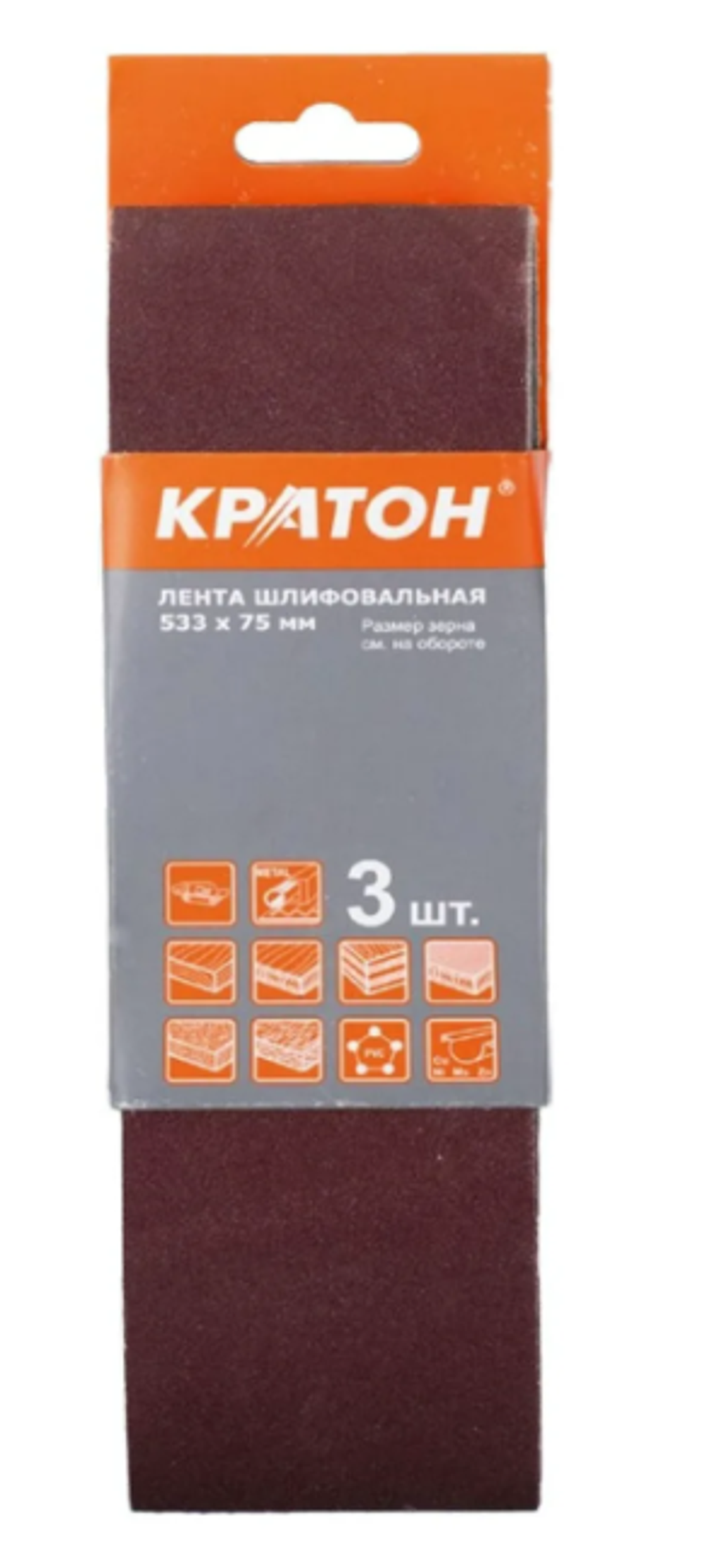 Шлифлента 686х50 мм, P80 Кратон 1 шт 1 13 01 055