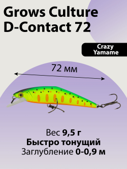 Воблер минноу D Contact 72 9.5 г цвет #11
