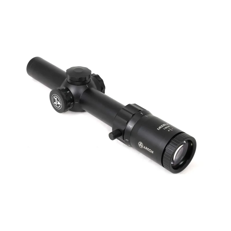 Оптический прицел ARKON Model A 1-8x24 / Аркон Модель А 1 8 на 24 - вид в три четверти со стороны окуляра