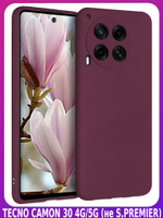 Мягкий Soft Touch чехол из силикона для TECNO CAMON 30 4G (не 5G / PRO!) с бархатной подкладкой