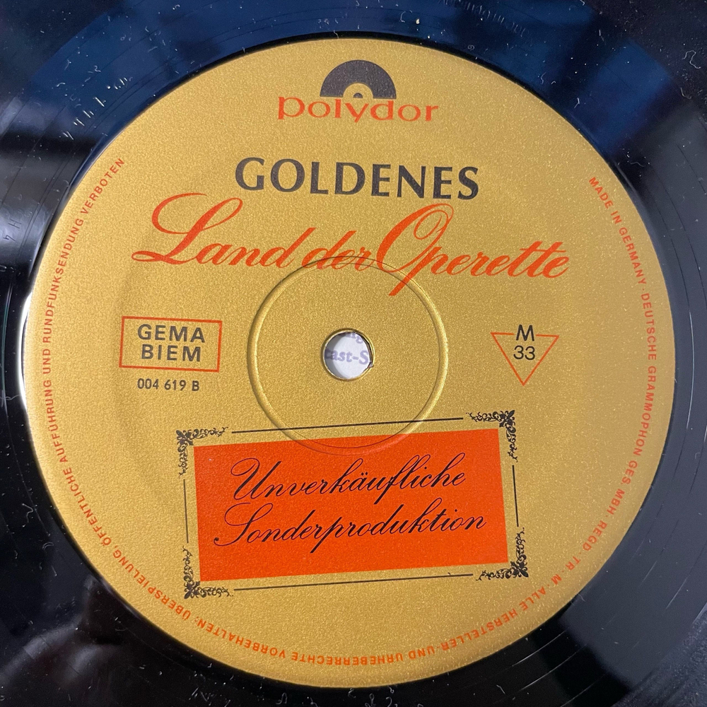 Винтажная виниловая пластинка LP Сборник Оперетт Goldenes Land Der Operette (Германия 1964)