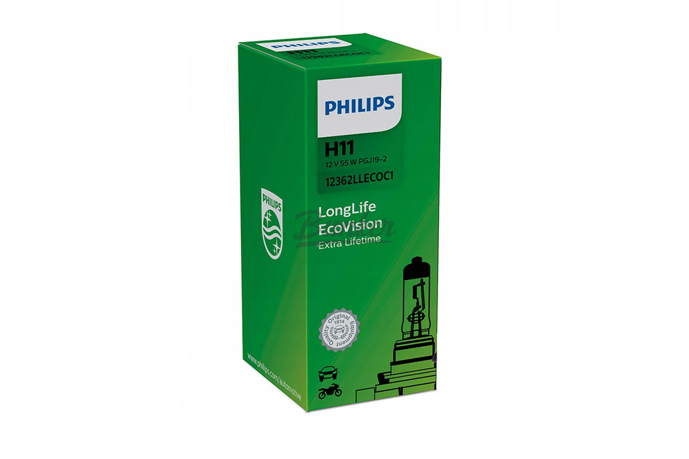 Галогеновая лампа Philips LongLife EcoVision H11, 12V