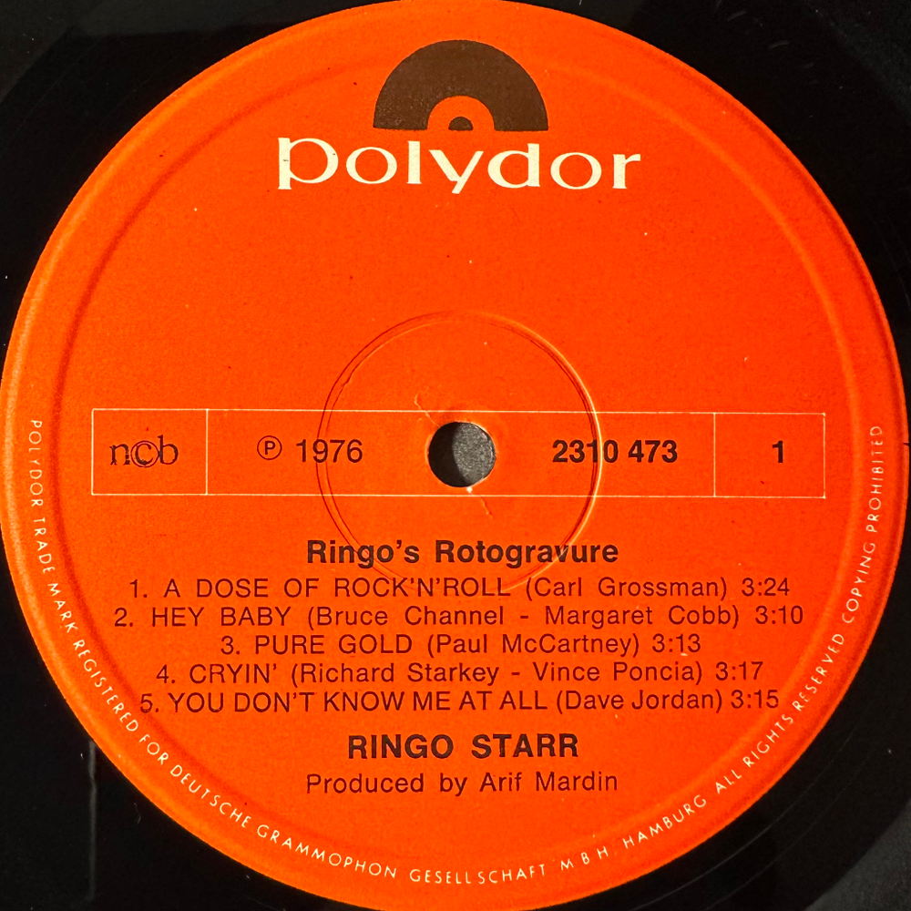 Ringo Starr ‎– Ringo's Rotogravure (Скандинавия 1976г.)