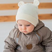Шапка хлопковая «Молоко» на завязках 0+