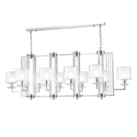 Подвесная люстра Crystal Lux Nicolas SP10 L1300 Nickel/White