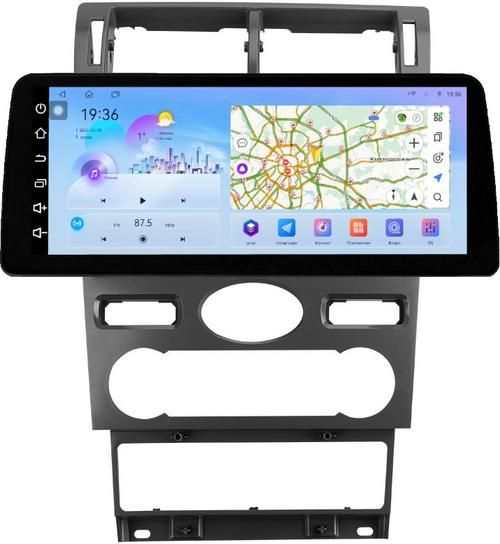 Магнитола для Ford Mondeo 3 2000-2006 (климат) - FarCar монитор 12.3" 2K QLED на Android 14, Быстрая, CarPlay, 4G SIM-слот