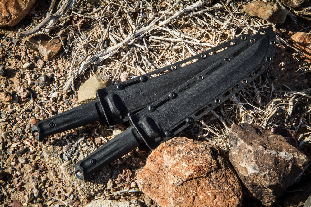 Туристический нож Sensei AUS-8 Black Titanium