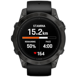 Умные часы Garmin Epix Pro (Gen 2) Standard Edition 47 мм, серый, черный ремешок