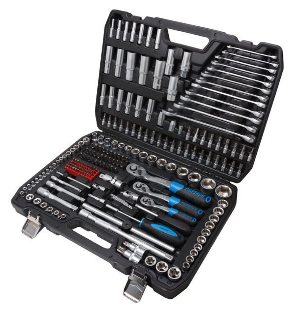Набор инструментов Forsage 216пр. 1/4'', 3/8'', 1/2''(6гр.)(4-32мм)(NEW) F-38841