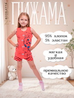 Пижама для девочки майка и шорты