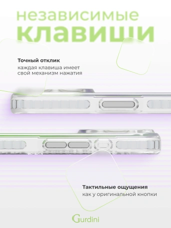 Чехол накладка iPhone 17 Pro / 18 Pro 6.3" Gurdini Ocean Case (8) Transparent хамелеон