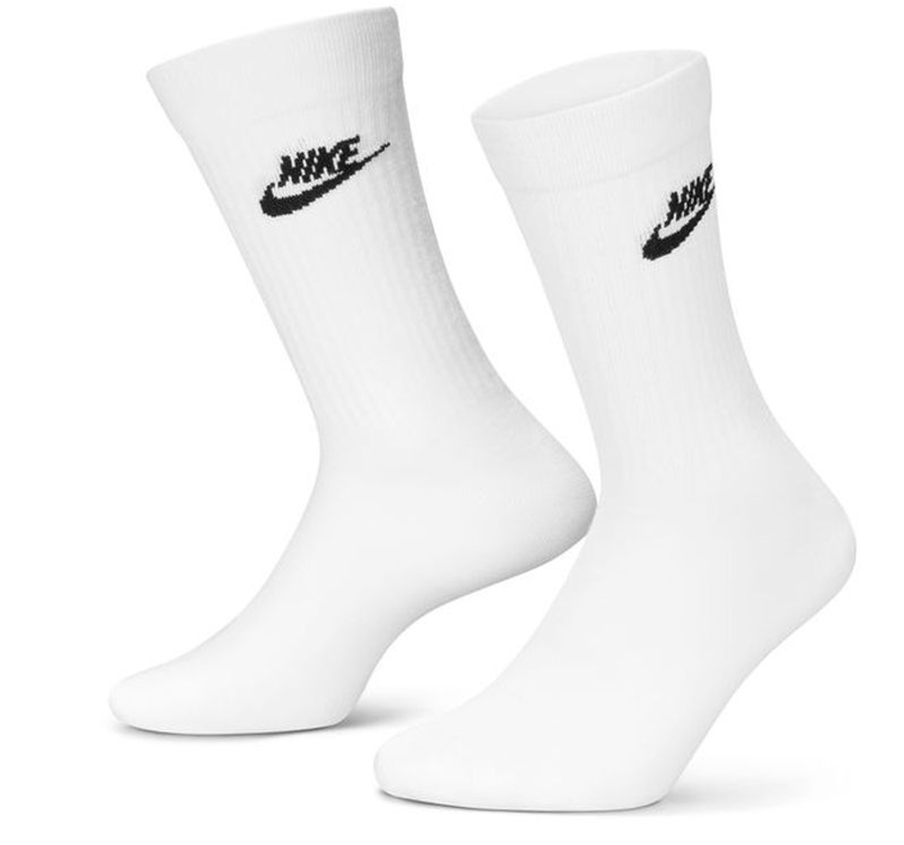 Теннисные носки Nike Sportswear Everyday Essential Crew 3P - белый
