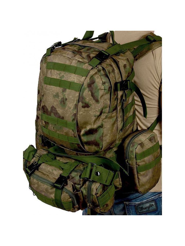 Рюкзак тактический с подсумками 35-50л (мох)