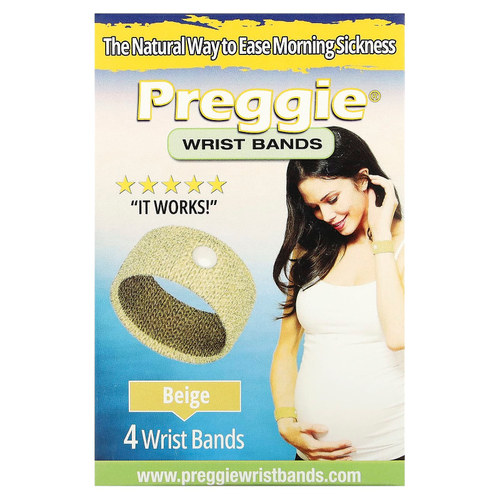 Preggie, ремешки на запястье, бежевый, 4 шт.