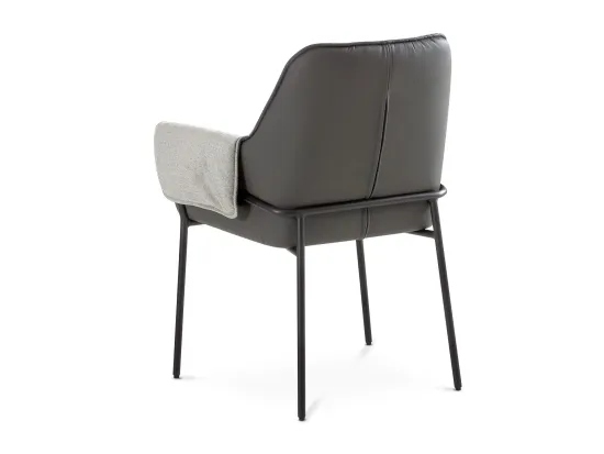 Стул Minotti шенилл и экокожа 938525 цвет серый