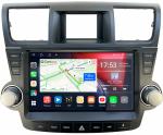 Магнитола для Toyota Highlander 2 2007-2013 XU40 - Canbox 10-1180 Qled, Android 10, Быстрая, SIM-слот (кнопки + крутилки)
