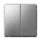 Переключатель проходной двухклавишный Systeme Electric ArtGallery Сталь GAL000965