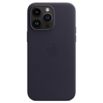 Кожаный чехол с поддержкой MagSafe Apple Leather Case для iPhone 14 Pro Max, Ink (Чернильный)