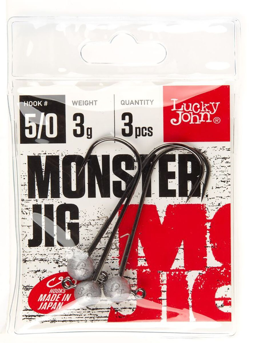 Джиг-головка Lucky John Monster Jig 5/0, 5g, 3pcs