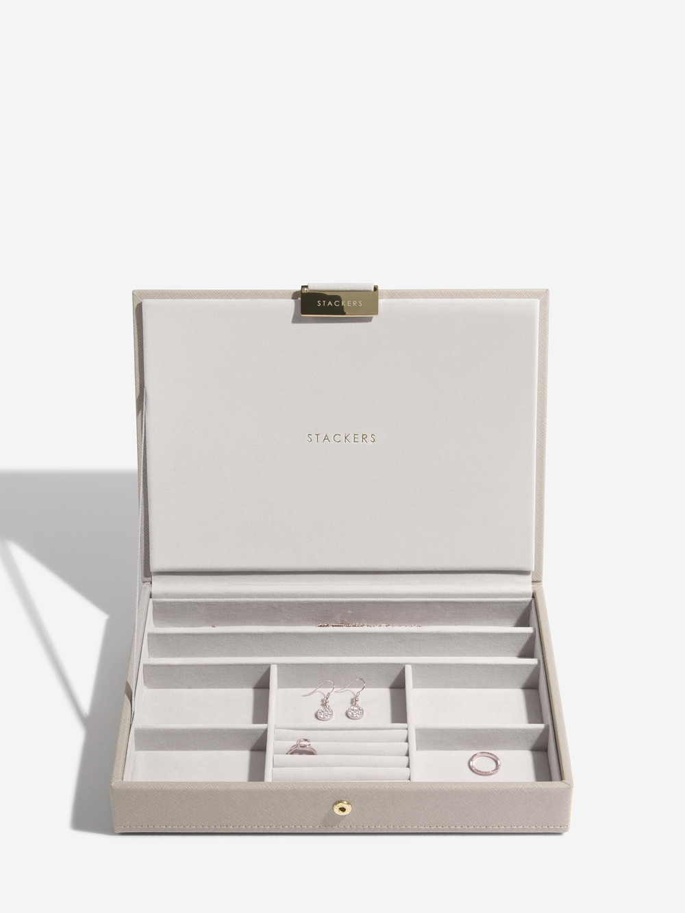 Органайзер для украшений Stackers Classic Jewellery Box Lid - Taupe Woven (Sage Green / светло-зеленый / Sage Green)