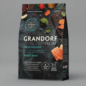 Сухой корм GRANDORF Fresh Dog Adult MAXI Salm&Sweet Potato для собак крупных пород из свежего мяса лосося с бататом