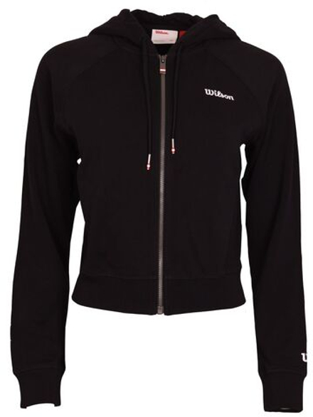 Женская теннисная толстовка Wilson Team Zip - black