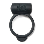 Черное эрекционное виброкольцо 3см Fifty Shades of Grey Yours and Mine Vibrating Love Ring