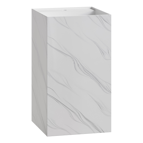 Раковина напольная Cube Corian 480*480*850 Calacatta