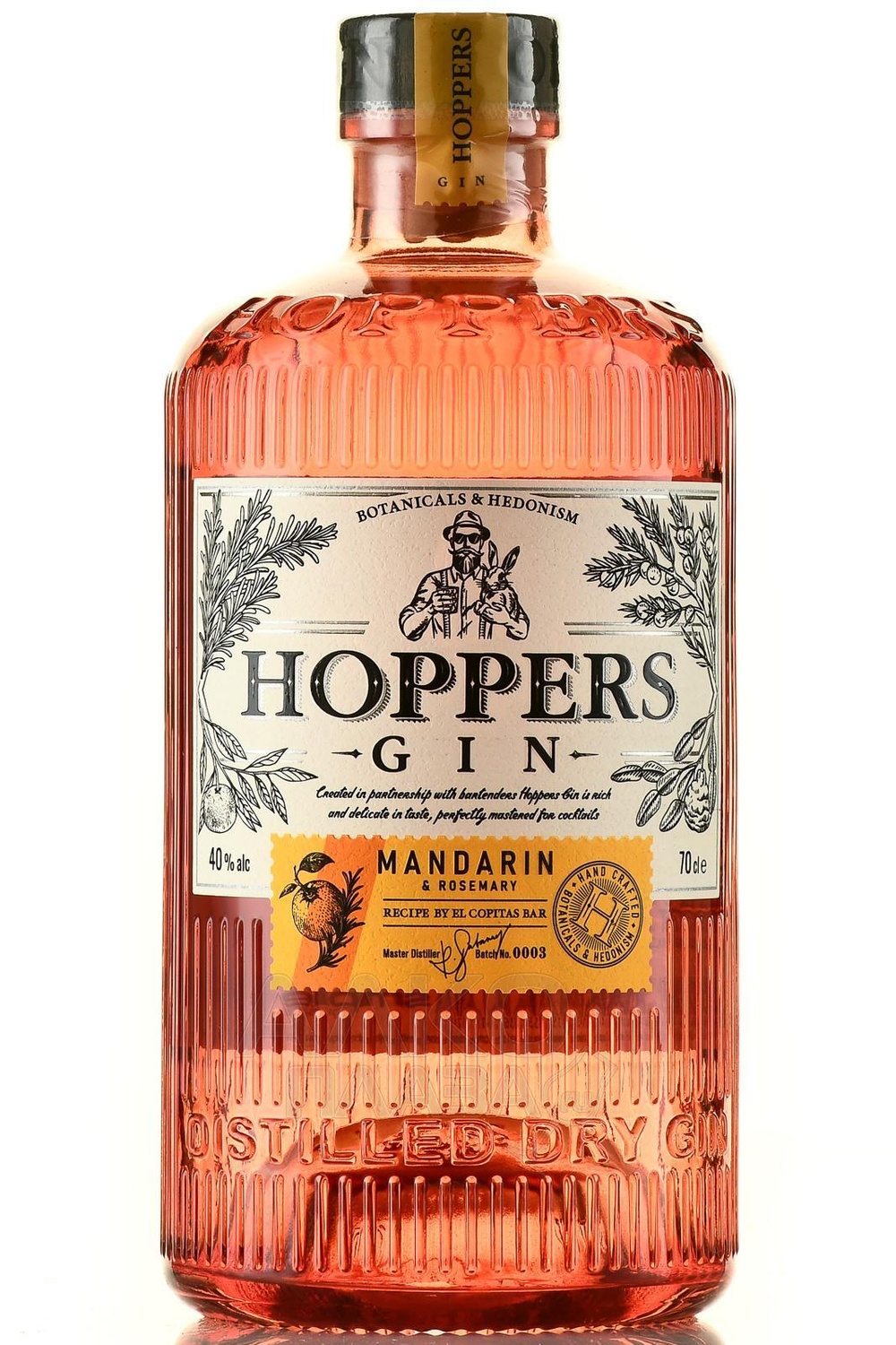 Джин Hoppers Mandarin & Rosmarin 0,7 л.