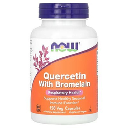 NOW Foods, Quercetin with Bromelain 120 veg Capsules | Bromelainli kversetin, 120 oʻsimlik kapsulasi