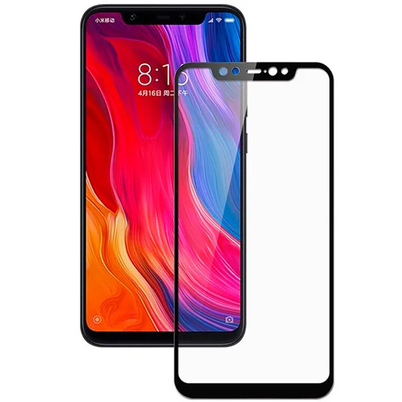 Защитное стекло Xiaomi Mi8 Anti-glance (Анти-взгляд) черное