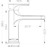 Смеситель для раковины Boheme Spectre 451-BR бронза