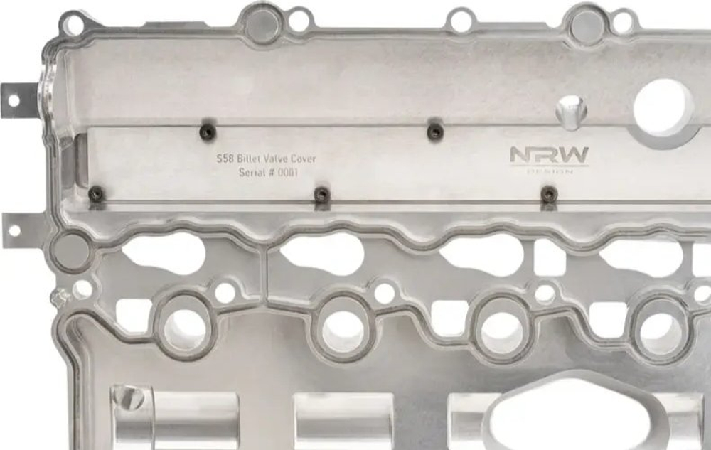 Клапанная крышка NRW Design BMW M2/M3/M4 G8x X3M/X4M F9x S58 Billet Valve Cover - Includes Swivel Fittings & Gasket Kit