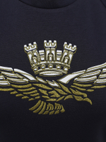 Свитшот жен. AERONAUTICA 1831 синий лампасы хаки